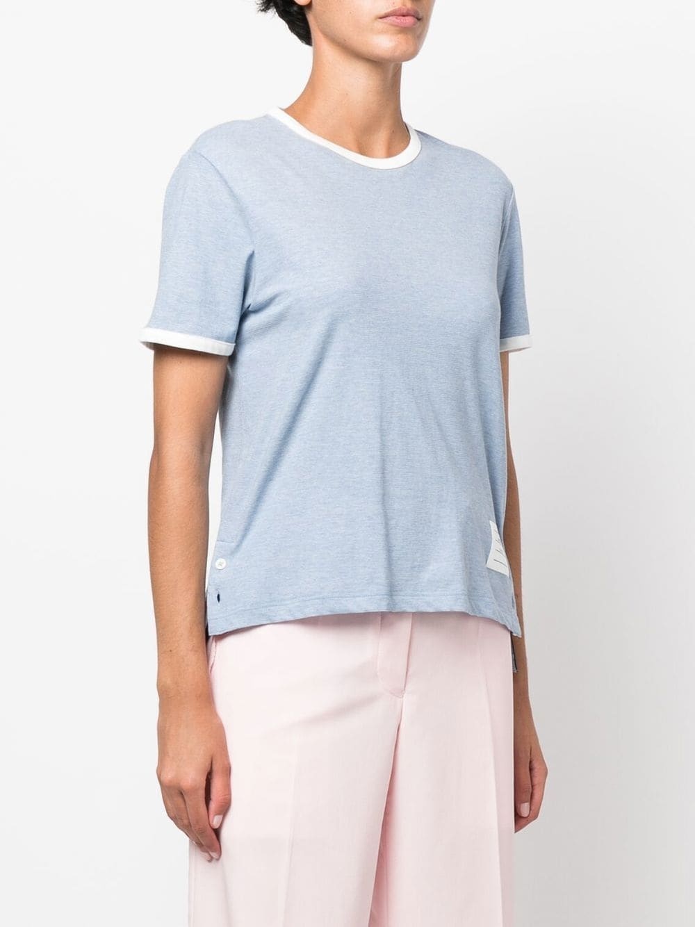 contrast-trim T-shirt - 3
