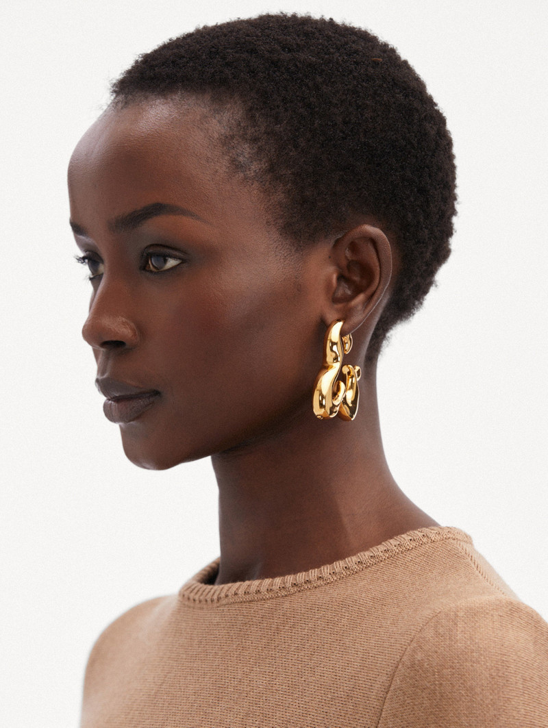 Oscar de la Renta ABSTRACT FLOWER HOOP EARRINGS outlook