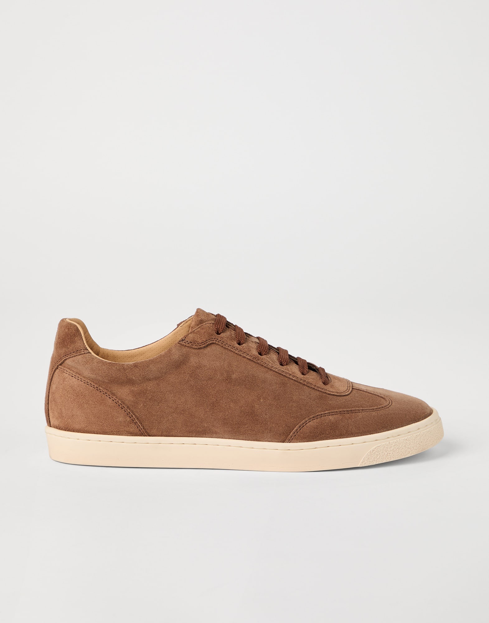 Washed suede sneakers with natural rubber sole - 5