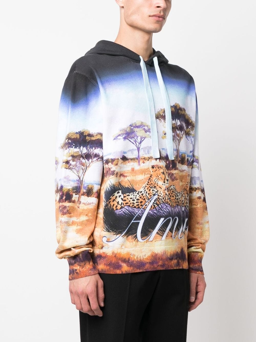 graphic-print cotton hoodie - 3