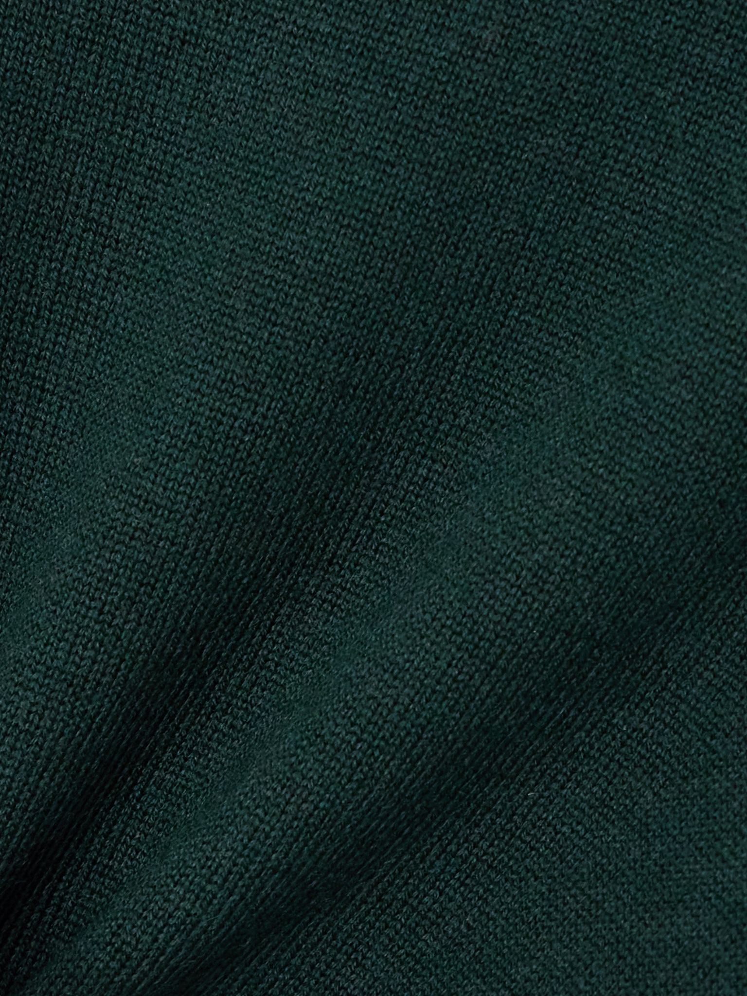 Cropped wool sweater Forest green - 4