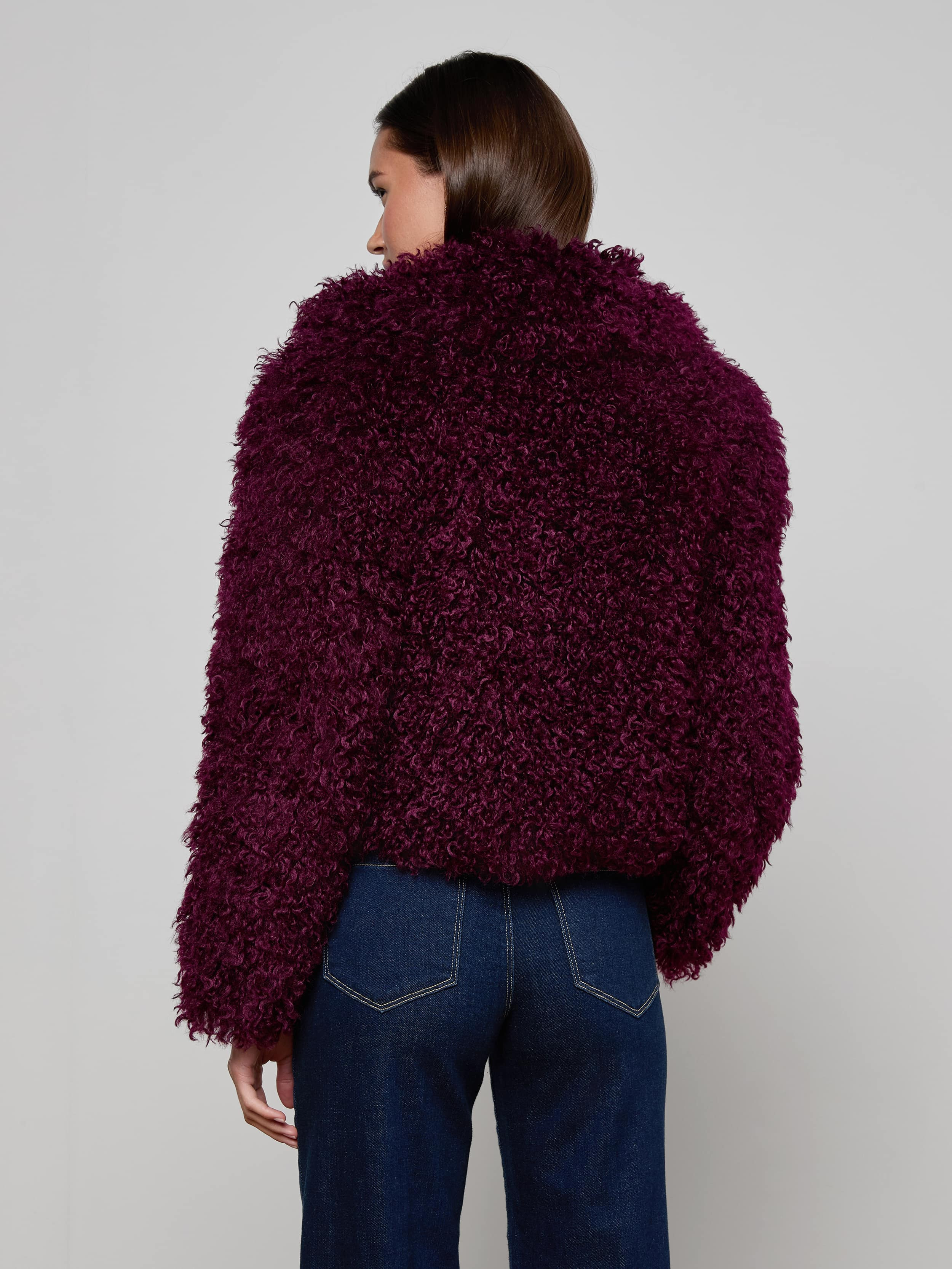 Aura Cropped Faux Fur Jacket - 5