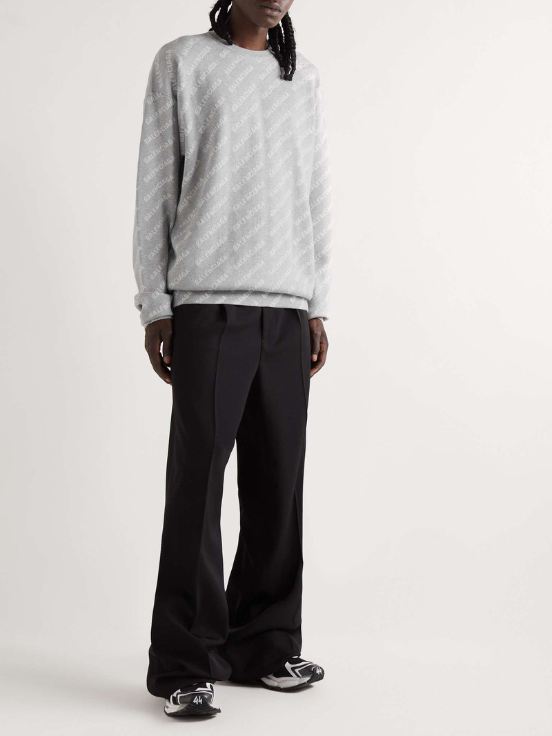 BALENCIAGA Logo-Jacquard Knitted Sweater outlook
