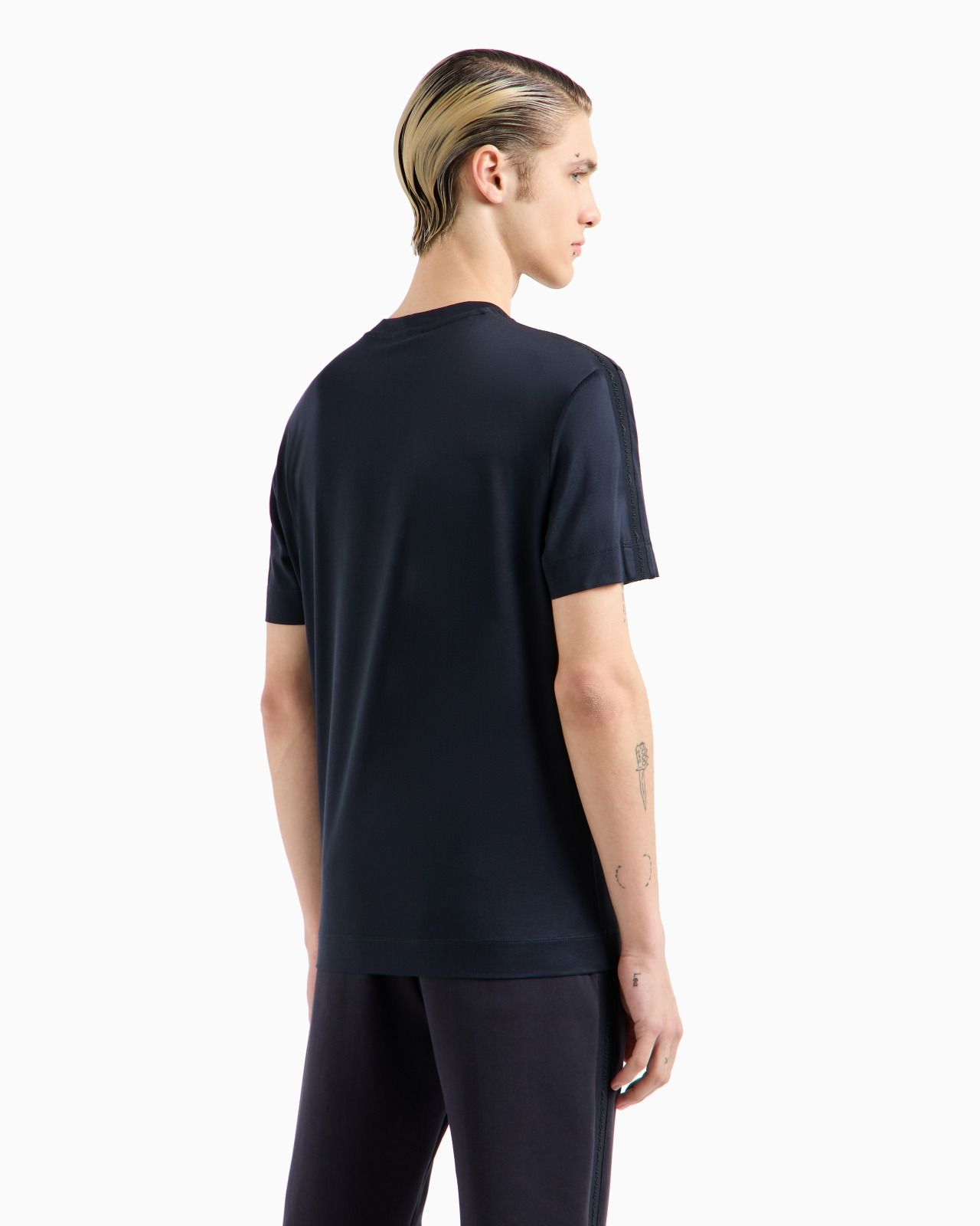 ASV Lyocell-blend jersey T-shirt with embossed logo tape - 3