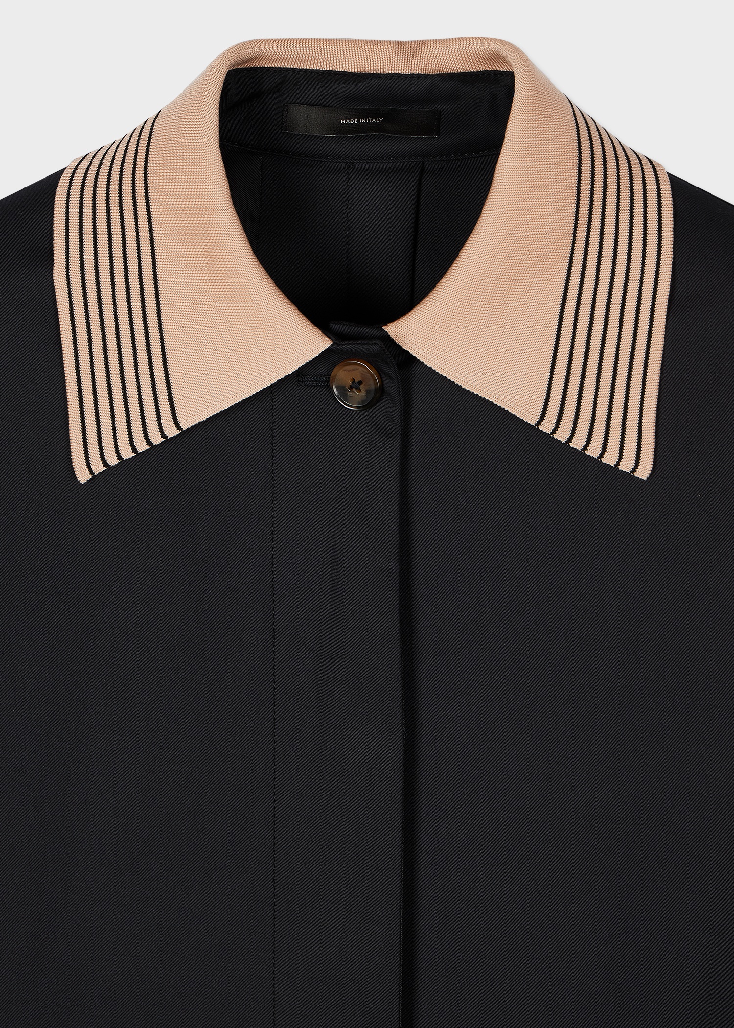 Women's Cotton Contrast Collar Swing Jacket - 3