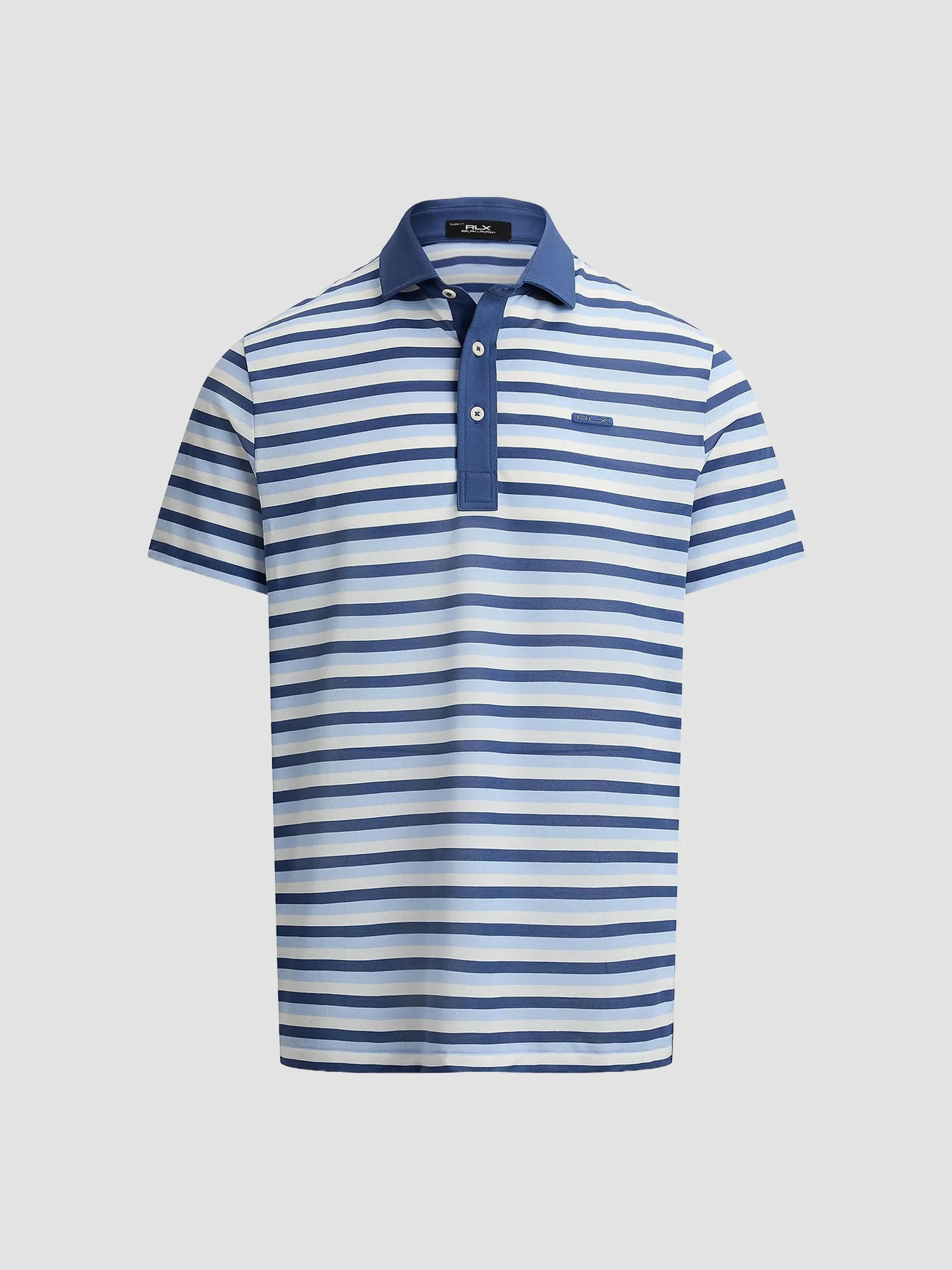 Men's Slub Jersey Short-Sleeve Henley Shirt - Old Royal Multi - 1