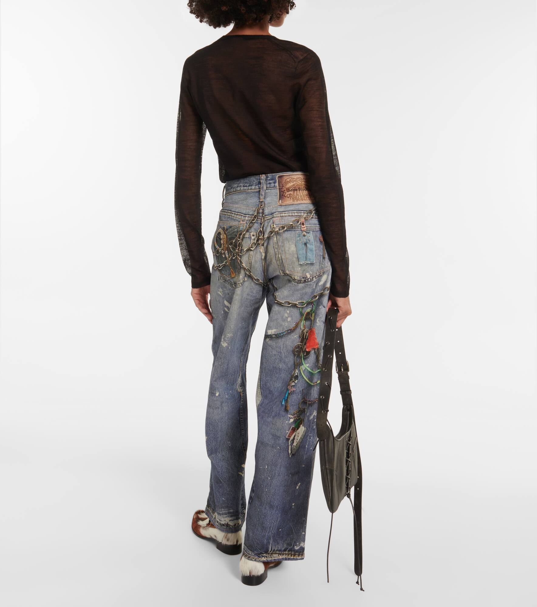 1981 trompe l'oeil ワイドジーンズ Acne Studios 1981 Trompe l'oeil low-rise wide-leg jeans