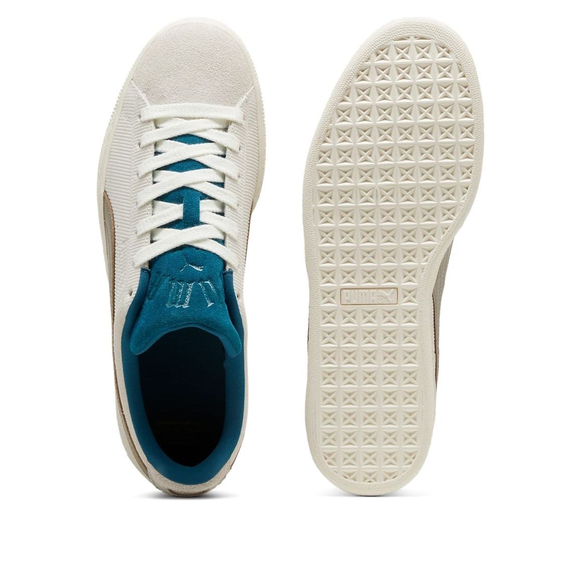 PUMA Play Loud Suede 'Warm White Cold Green' 398190-02 - 4