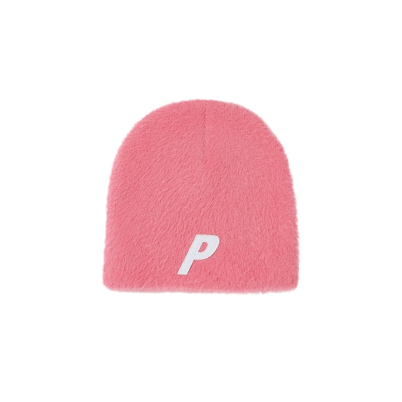 FAUX MOHAIR P NEIN CUFF BEANIE POSH PINK 1