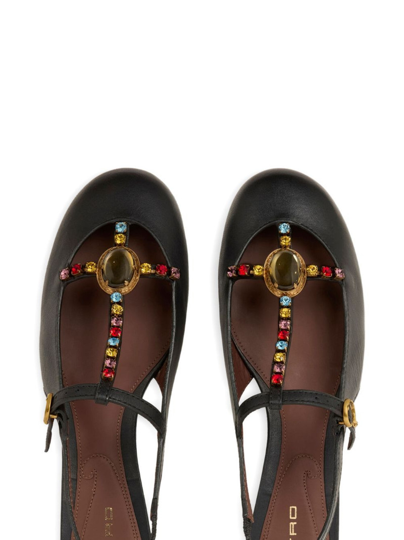 rhinestones slingback leather sandals 3