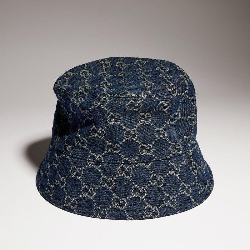 GG cotton denim bucket hat 3