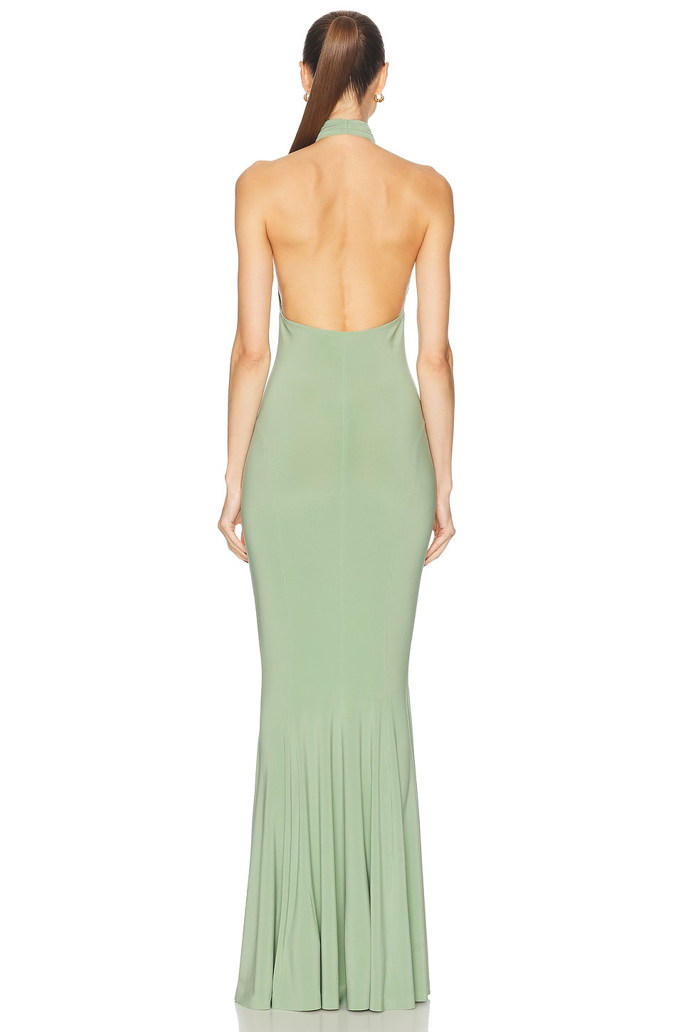 Cross Halter Fishtail Gown - 3