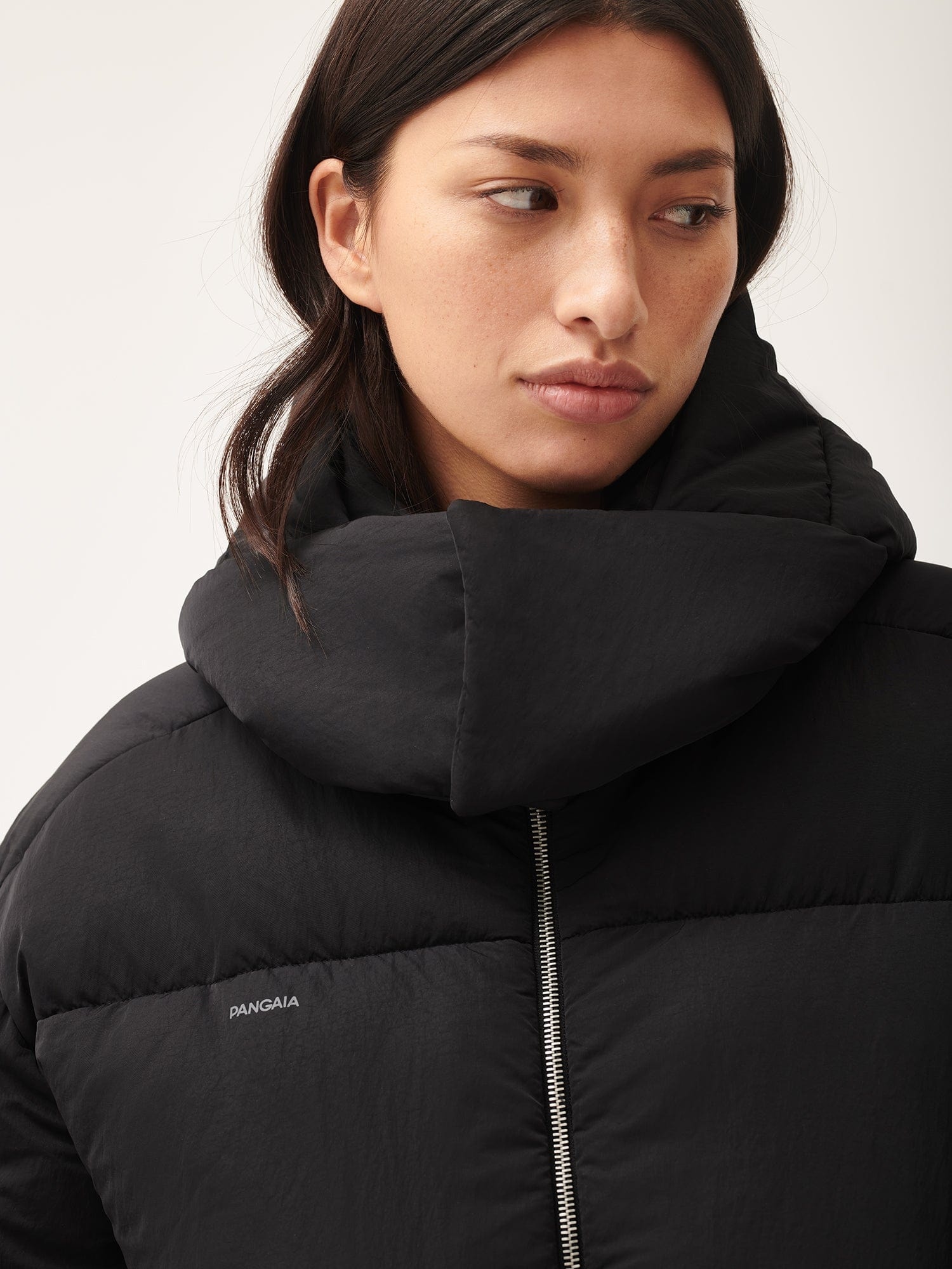 Women’s Flower-Warmth Recycled Nylon Cropped Puffer - Black - 4