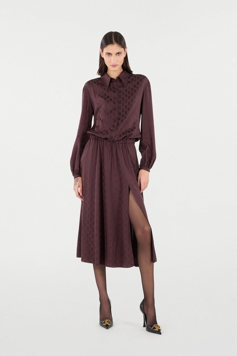 Roberto Cavalli Shirt Dress With Mirror Snake Monogram outlook