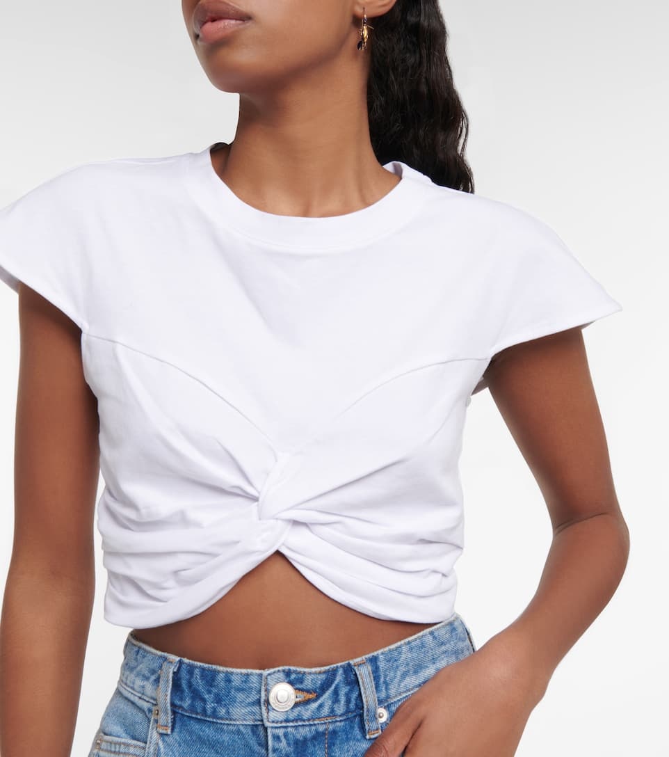 Zineae cotton jersey crop top - 4