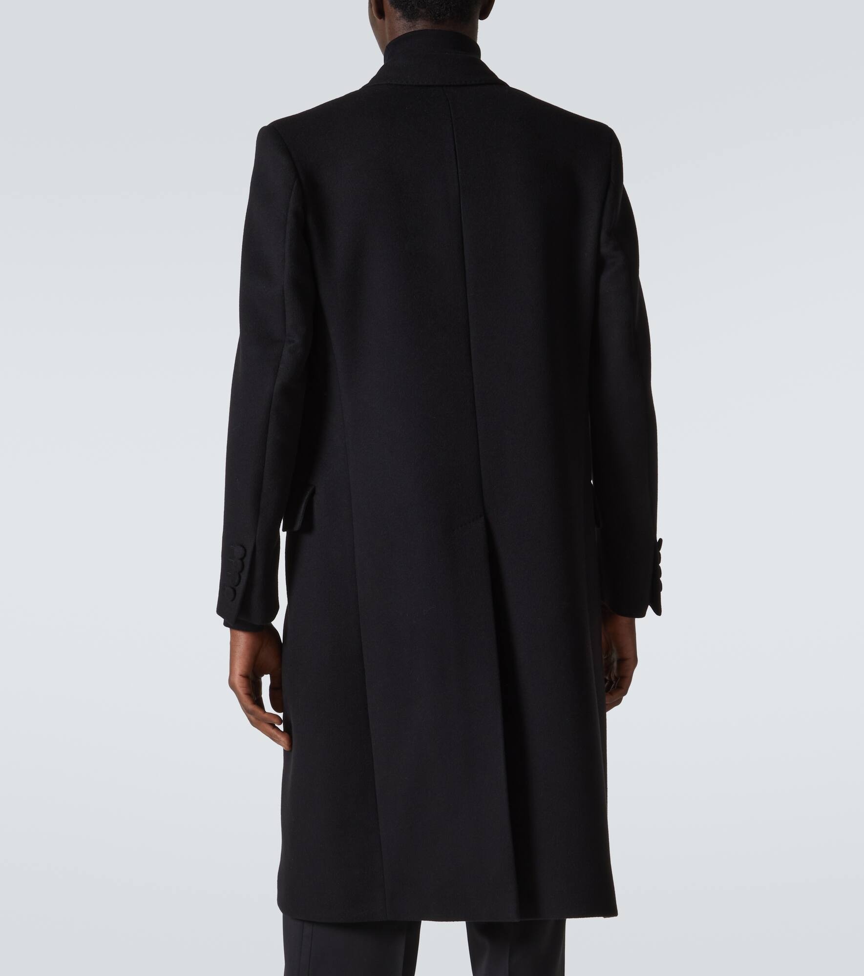 Double-breasted cashmere coat - 4
