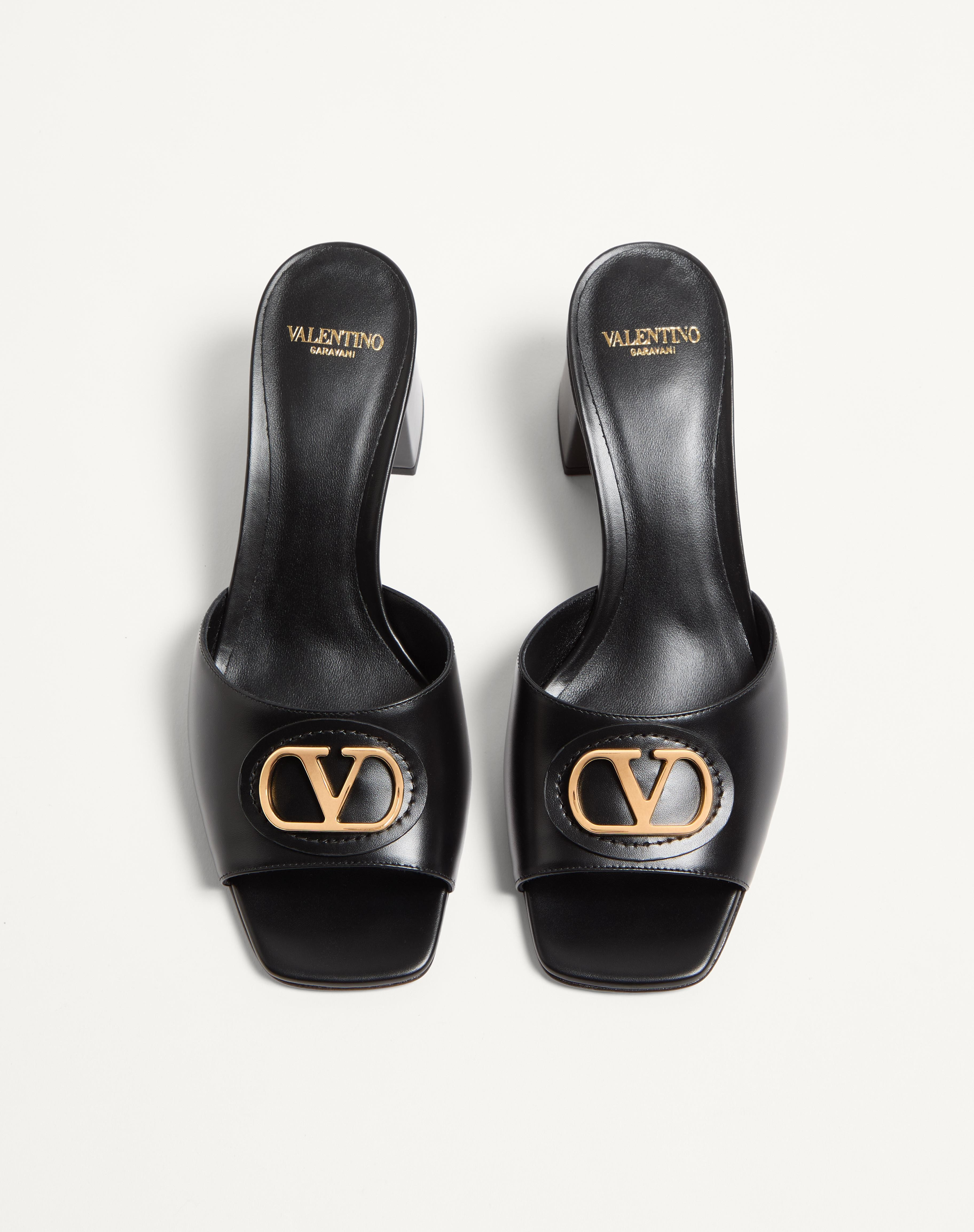 VLOGO SIGNATURE SLIDE SANDAL IN CALFSKIN 60MM - 4