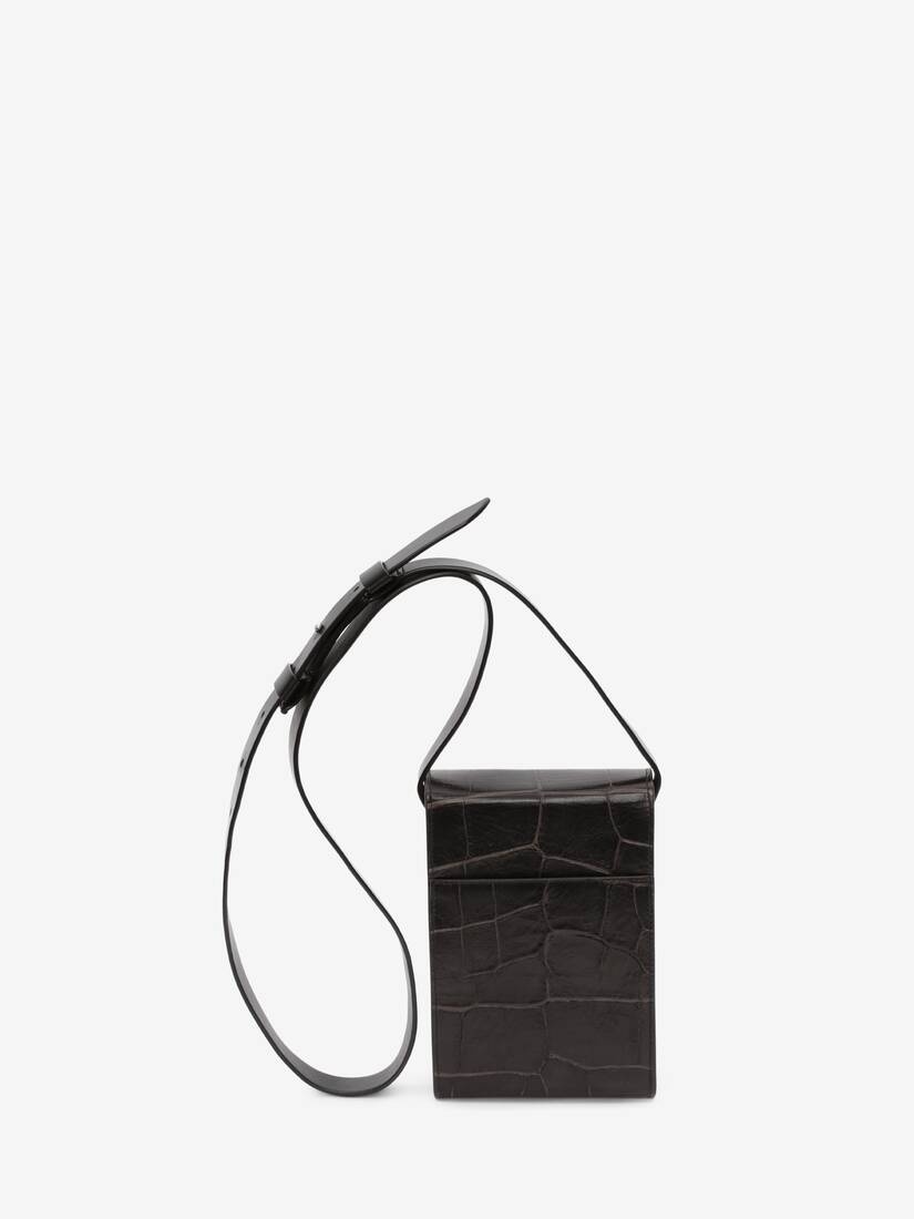 Four Ring Small Messenger Bag in Black - 3