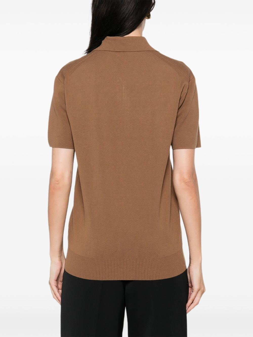 zip-neck short-sleeve top - 4