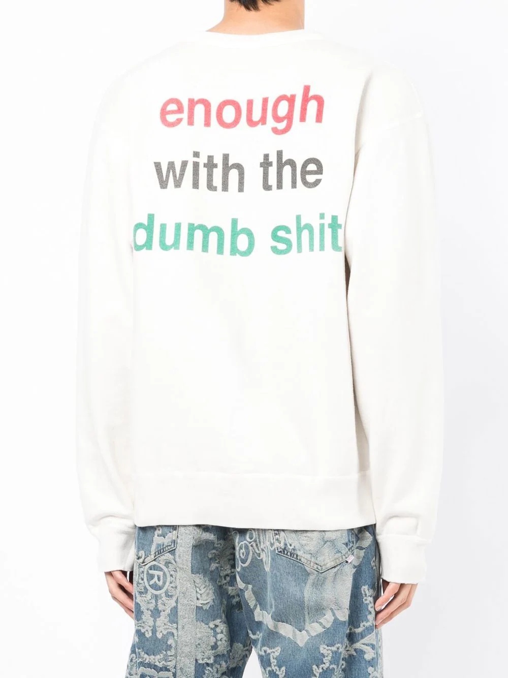 slogan-print sweatshirt - 4