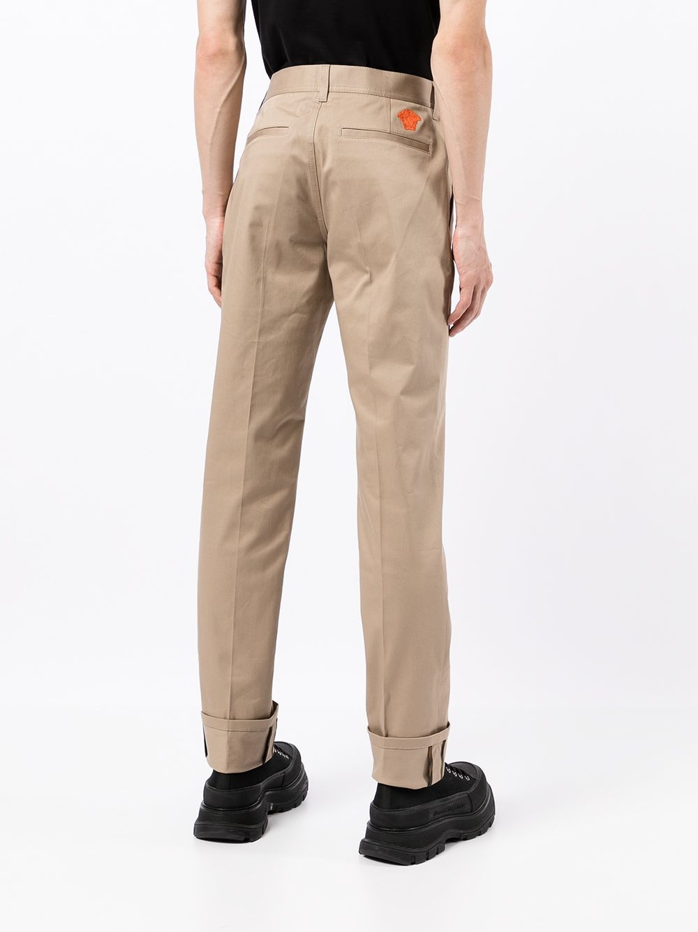 Medusa motif gabardine chinos - 4