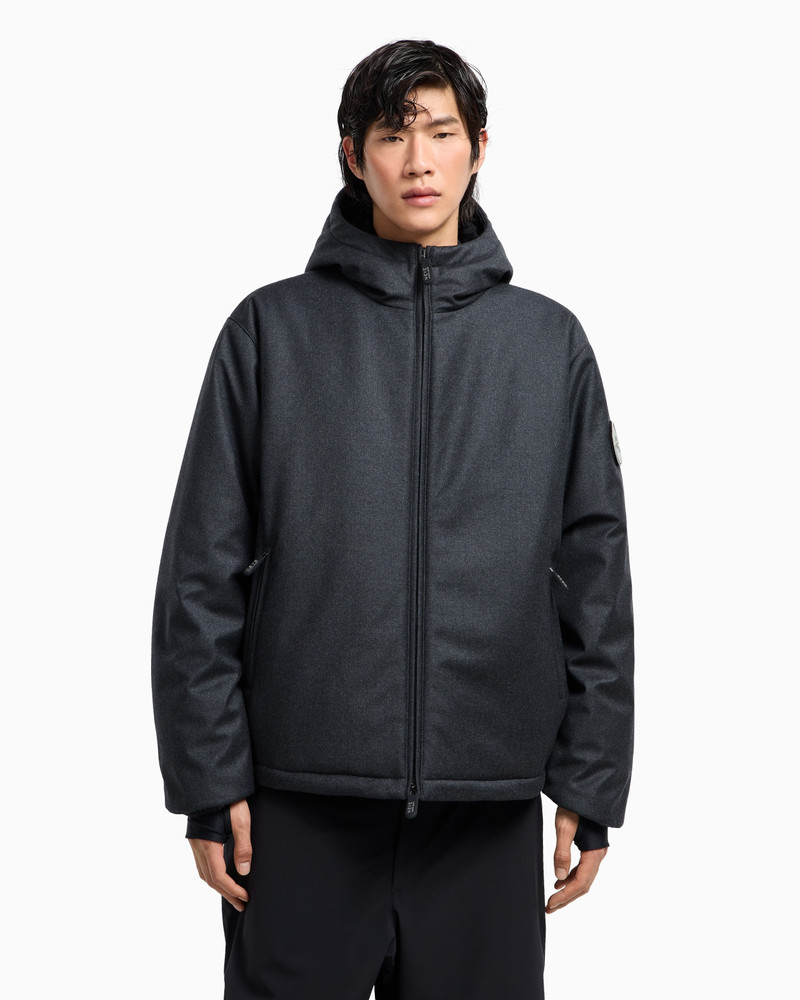 GIORGIO ARMANI GIORGIO ARMANI NEVE WATER-REPELLENT VIRGIN-WOOL HOODED SKI JACKET outlook