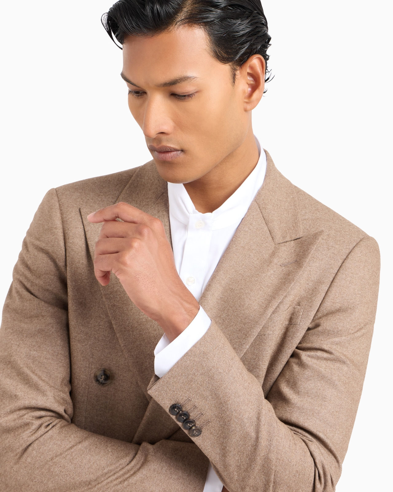 Royal Line double-breasted suit in stretch virgin wool and cashmere - 5