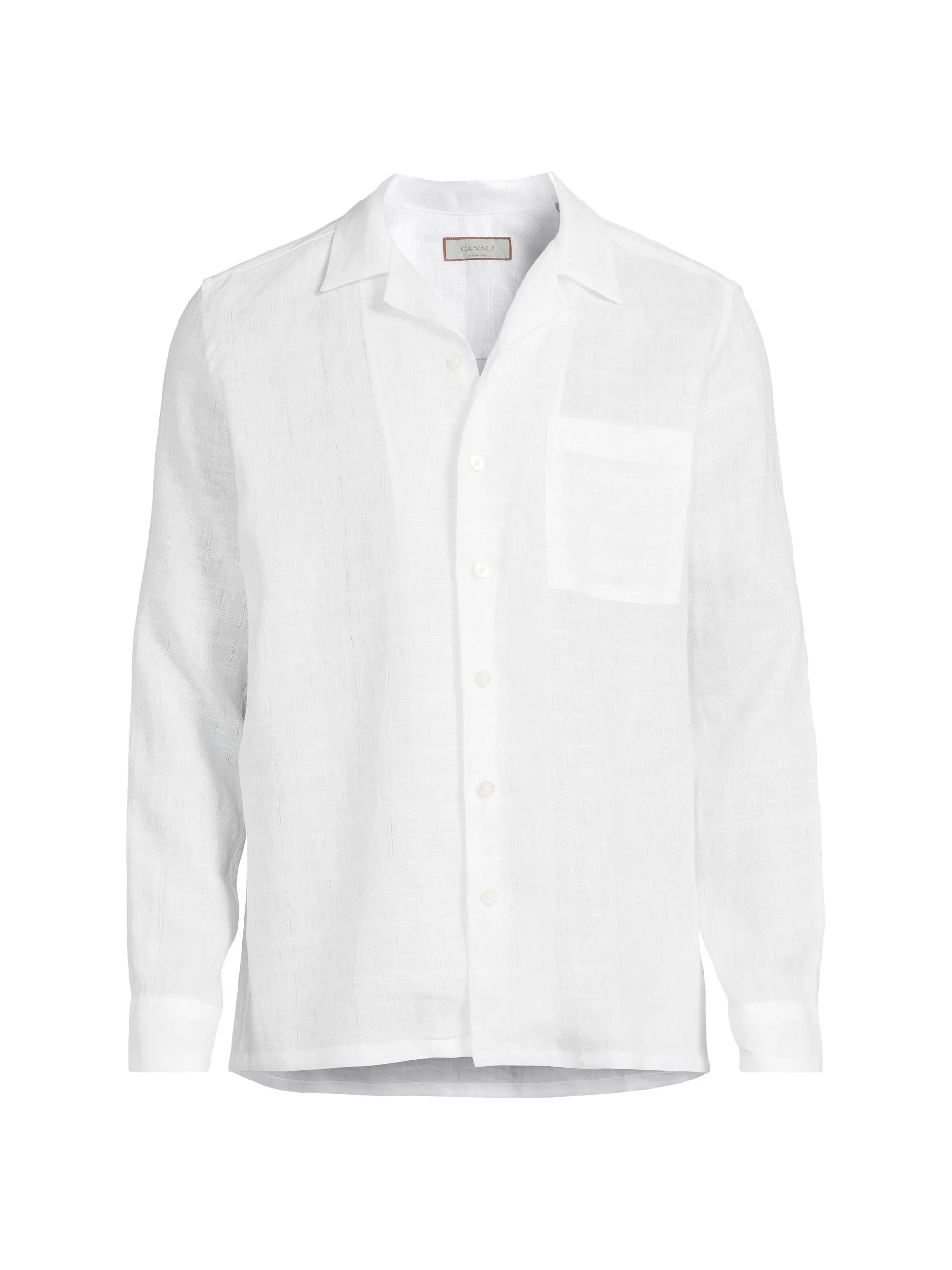 Men's Linen Modern Fit Shirt - White - 1