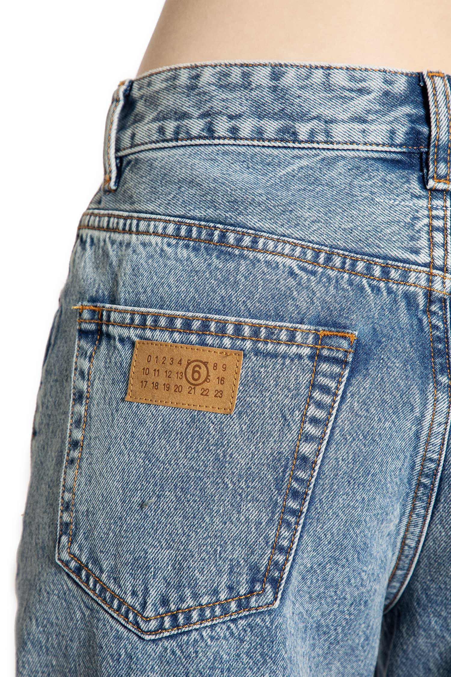 Mm6 Maison Margiela Woman Blue Jeans - 4