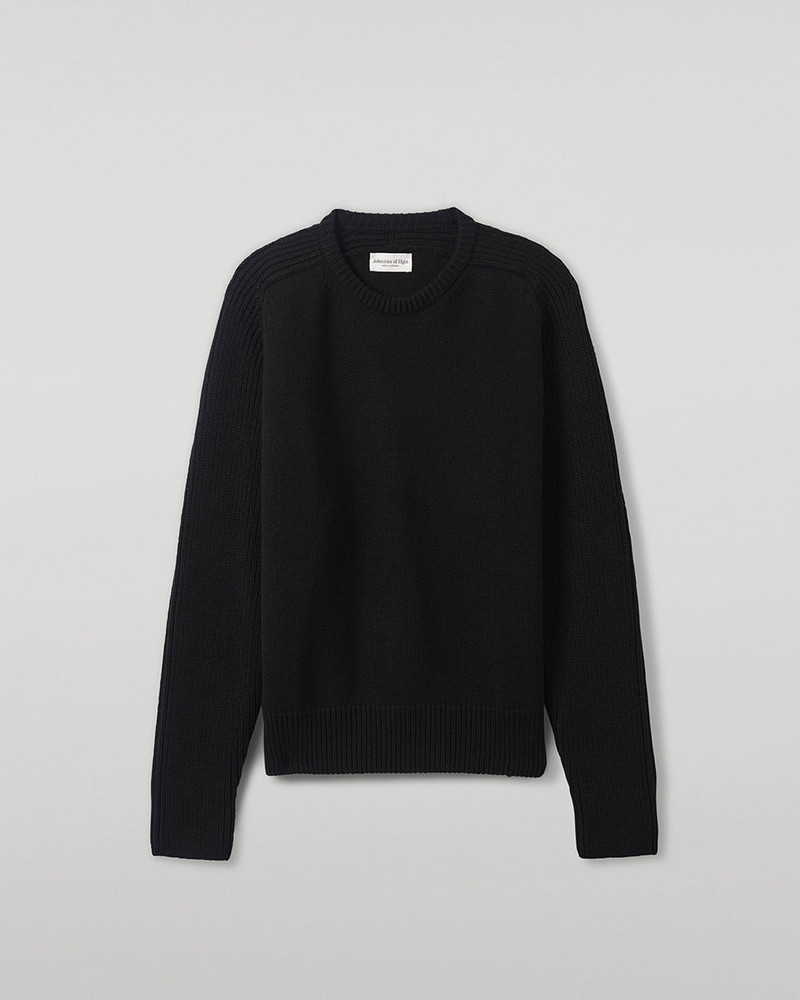 Ribbed Black Cashmere Jumper 1