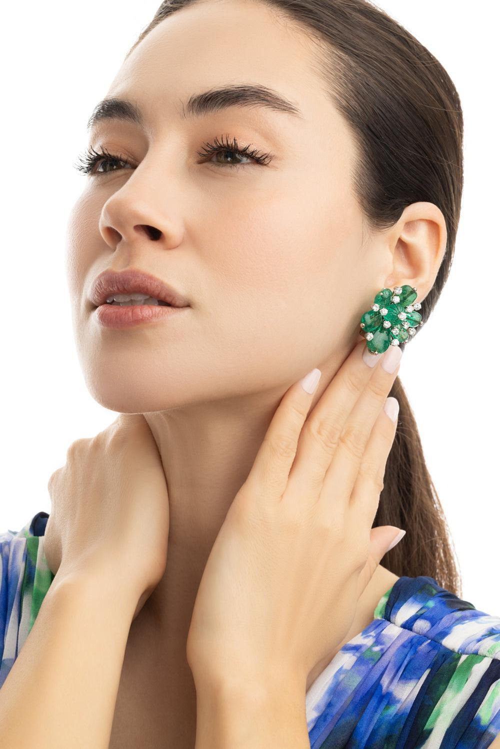 Couture Mayapple Flower Earrings - 3