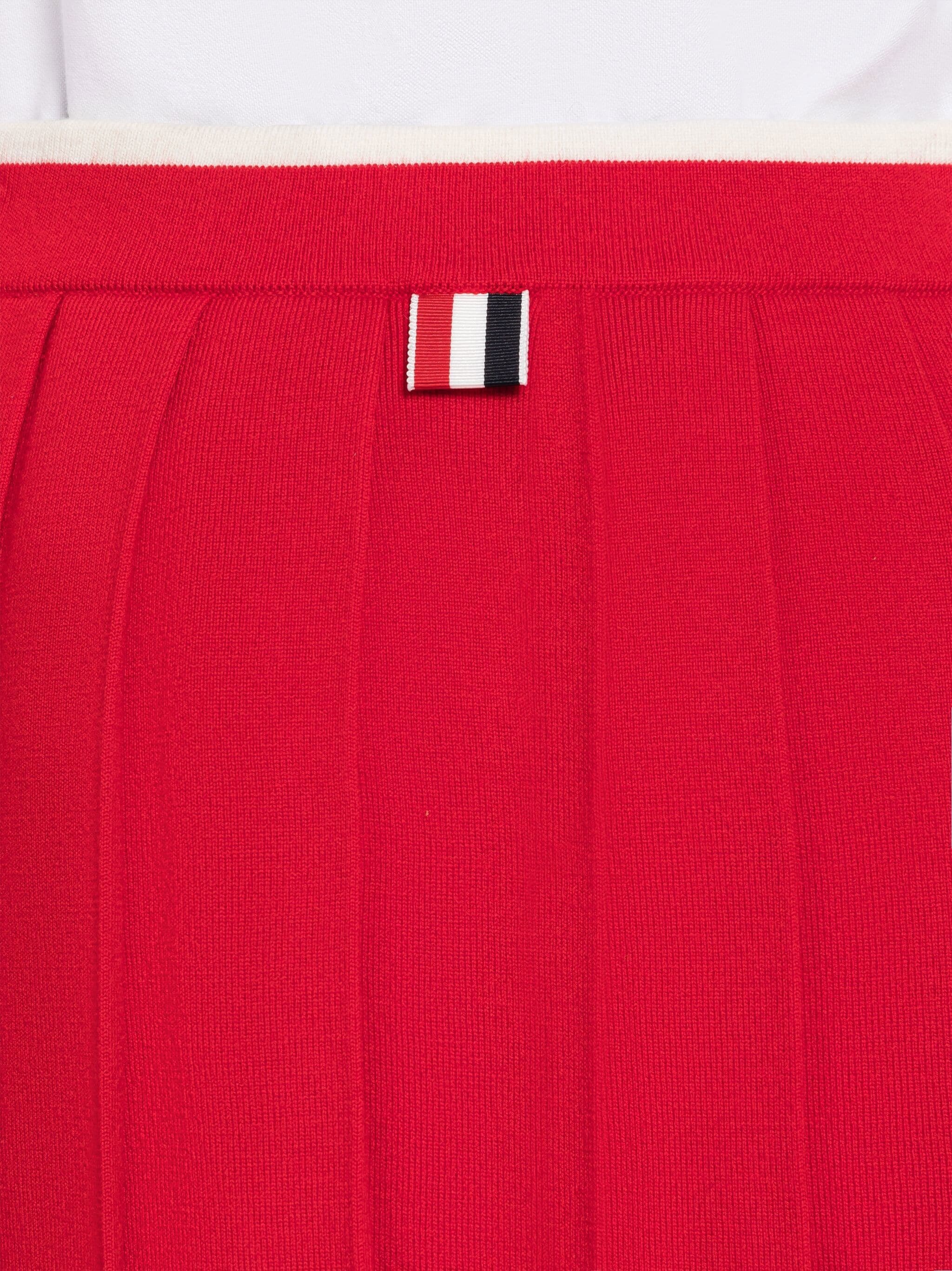Milano Stitch Merino Tipping Pleated Mini Skirt - 6