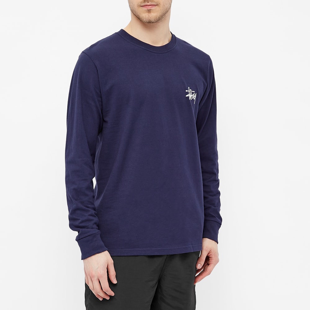 Stussy Long Sleeve Basic Stussy Tee - 4