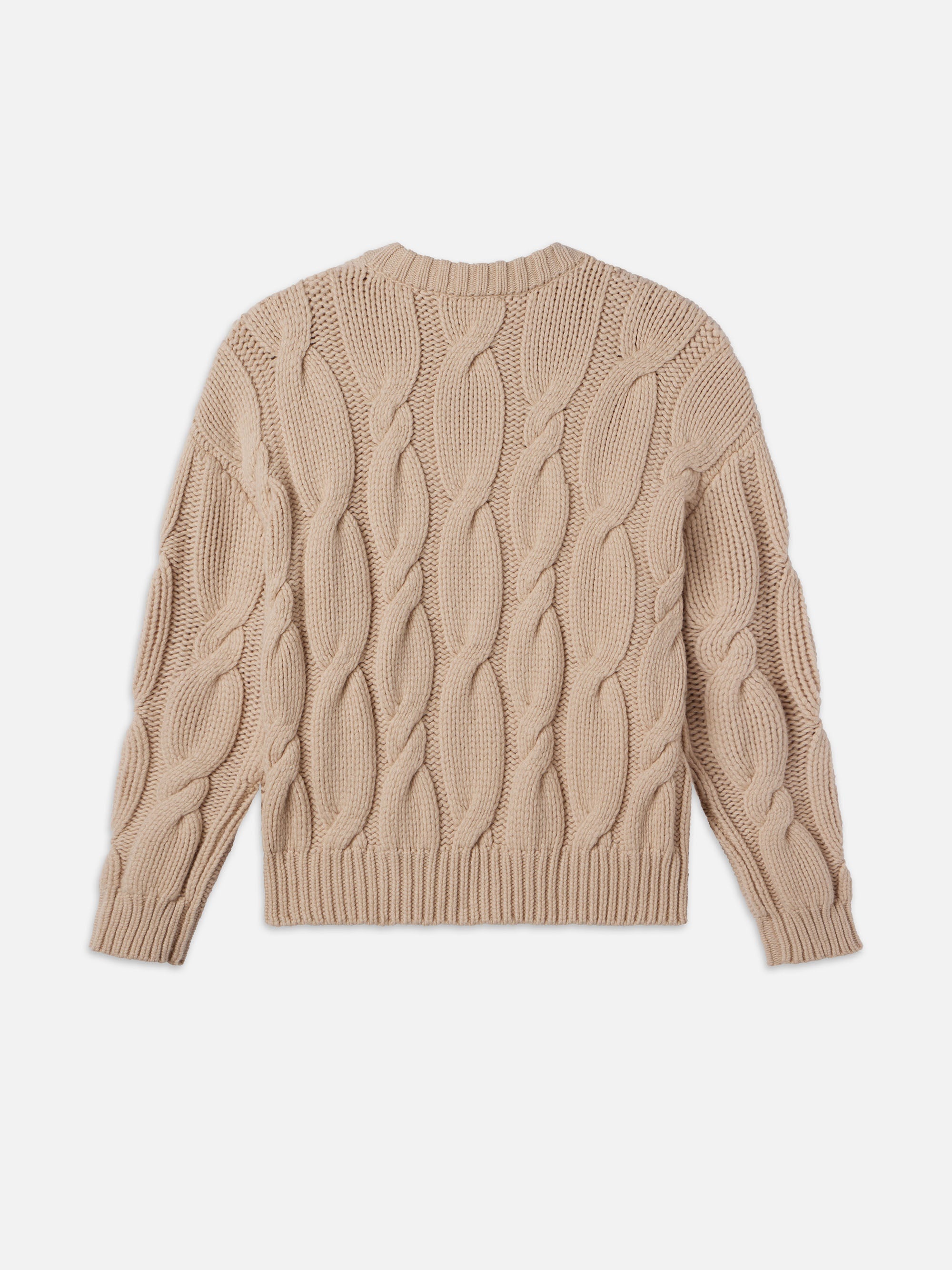 Chunky Cable Sweater in Natural - 5