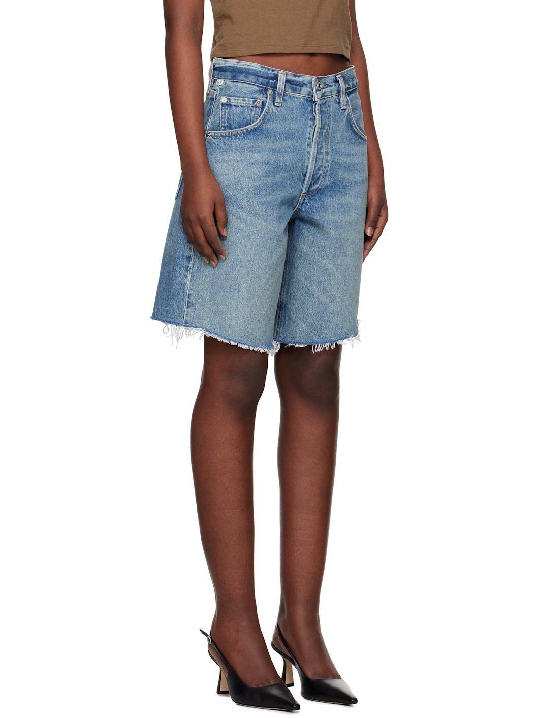 Blue Ayla Denim Shorts - 2