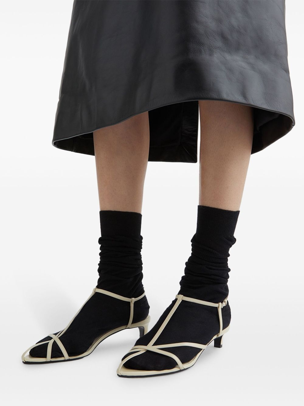 strappy leather sandals - 5