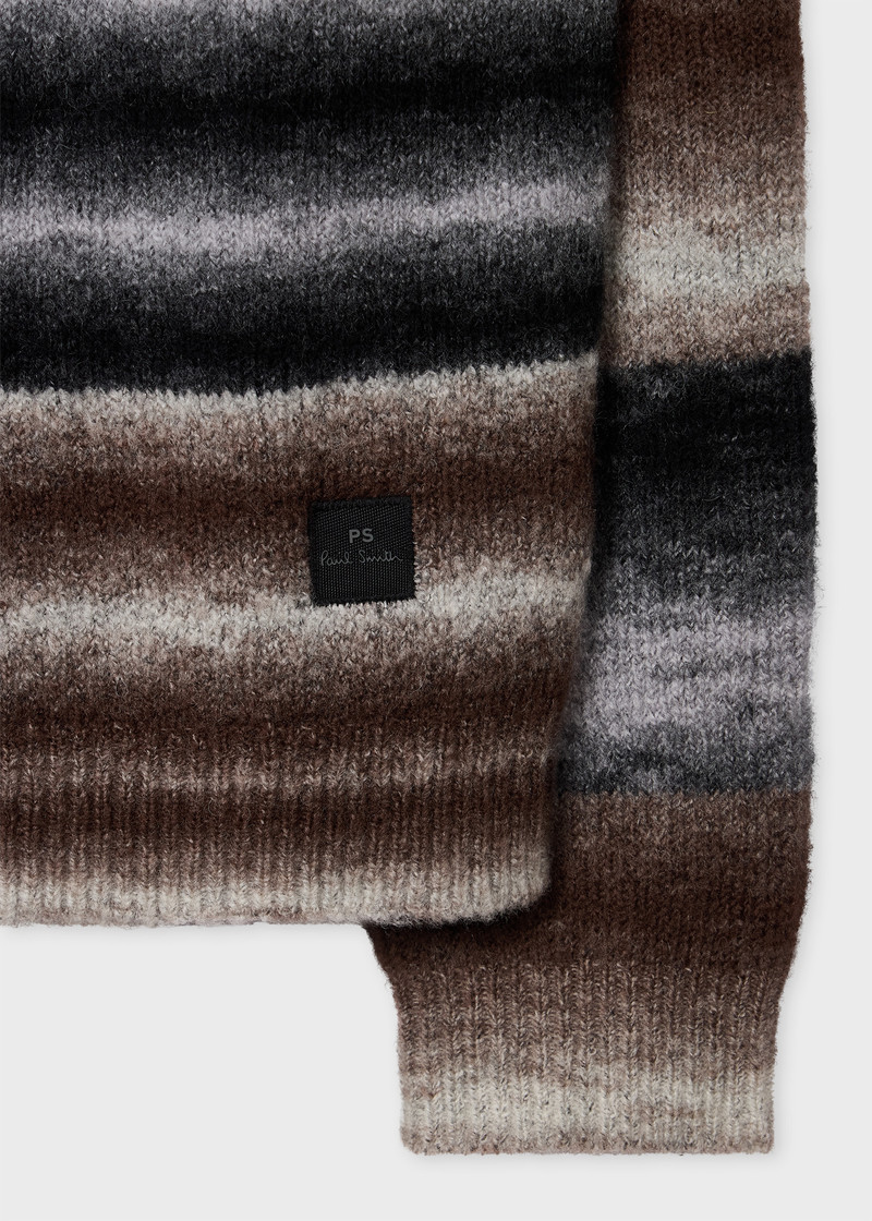 Brown and Black Faded Stripe Sweater 3