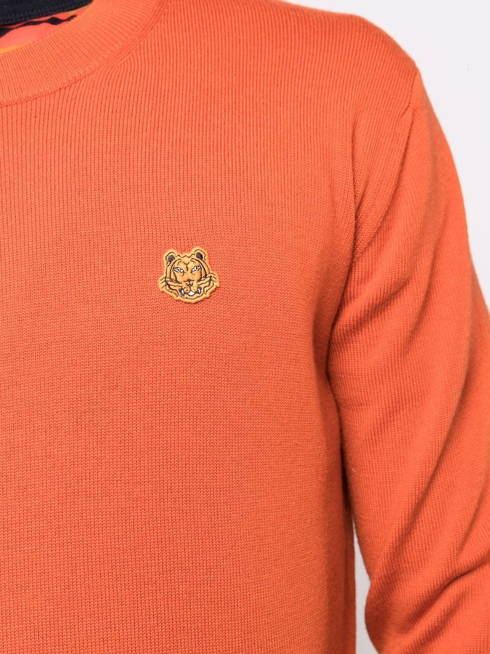 tiger-patch wool jumper - 5