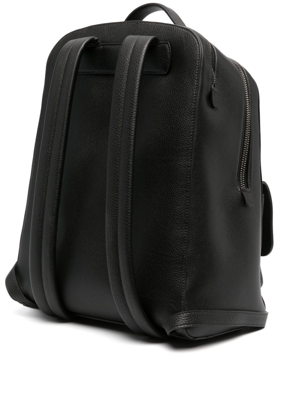 logo-stamp leather backpack - 3