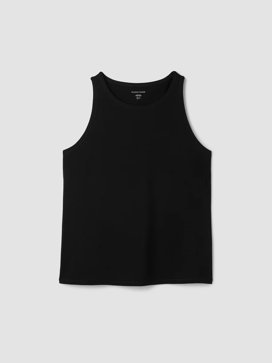 Pima Cotton Stretch Jersey Slim Tank - 1