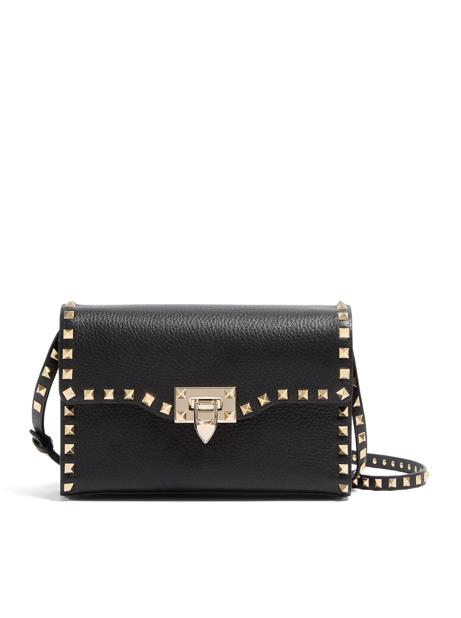ROCKSTUD SMALL GARNET CALFSKIN CROSSBODY BAG - 1