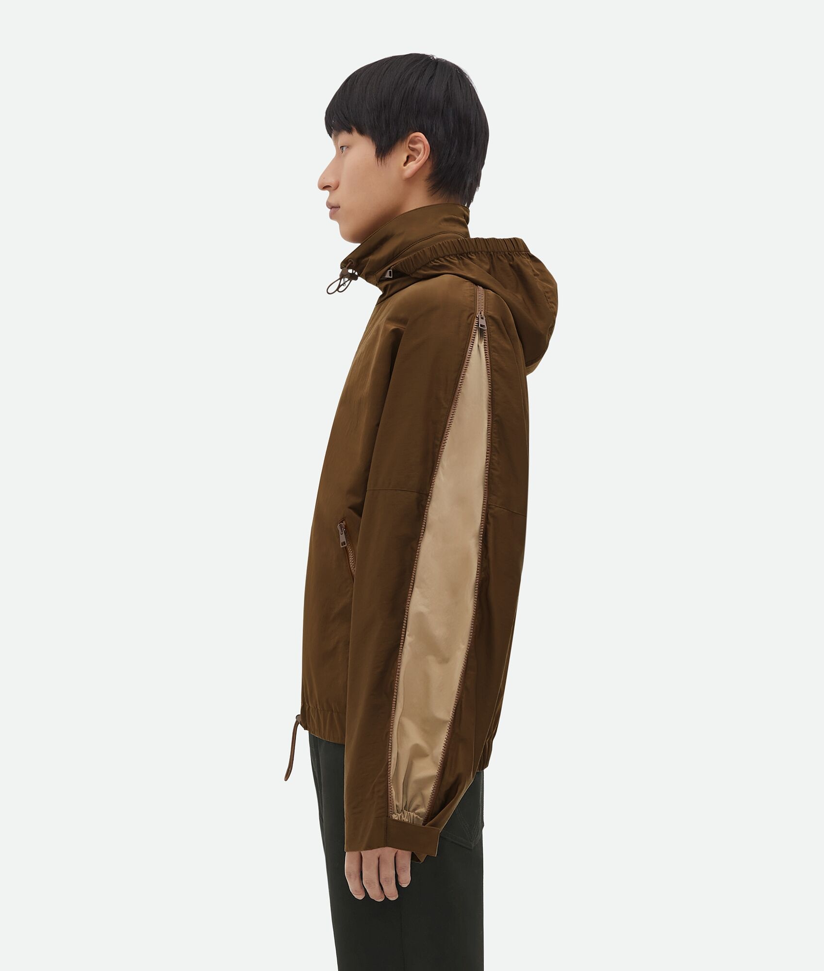 Contrasting Zipper Tech Nylon Jacket - 2
