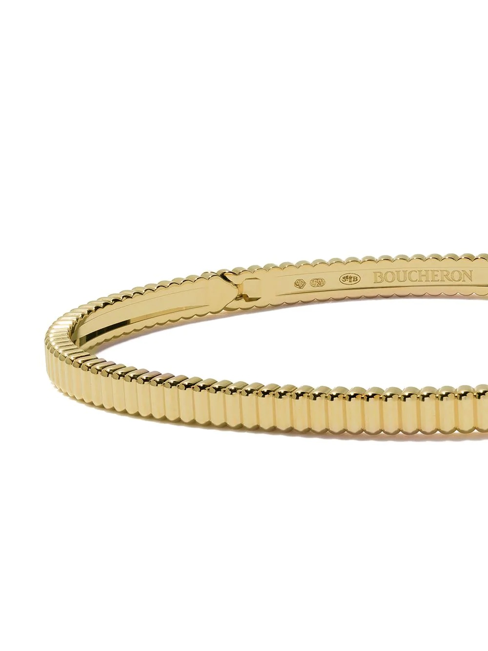 18kt yellow gold Quatre Grosgrain bangle  - 3