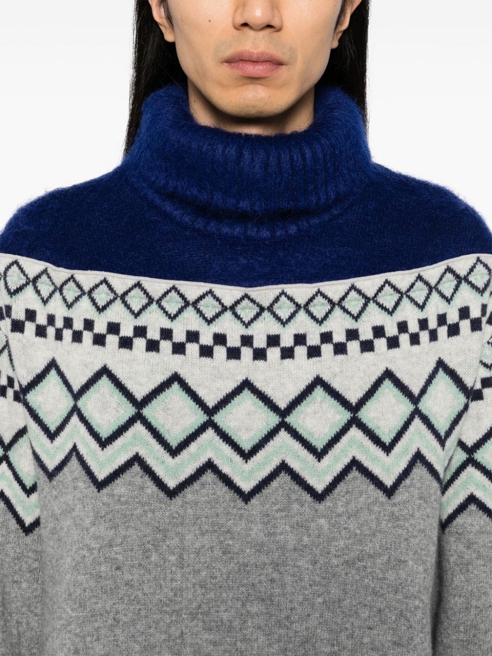 contrasting-panel jumper - 5