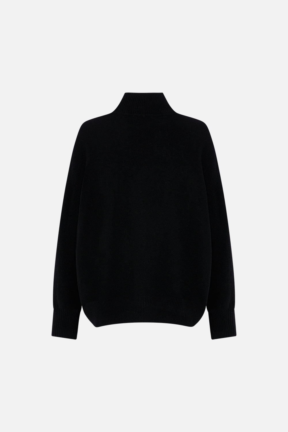 SILK FRONT TURTLE NECK KNIT - 7