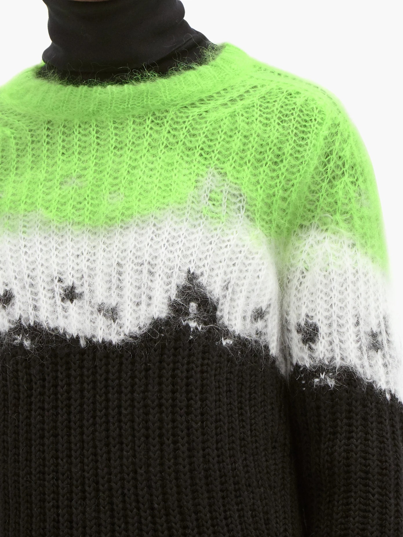 Jelly Block tie dye-intarsia wool sweater - 3