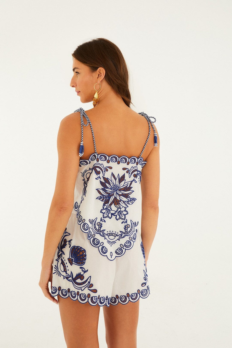 Off-White Garden Tiles Tassels Richelieu Blouse 3