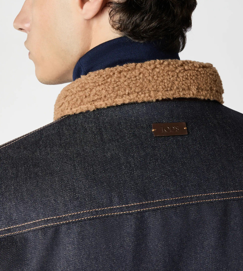 TRUCKER JACKET IN WOOL DENIM - BLUE 5