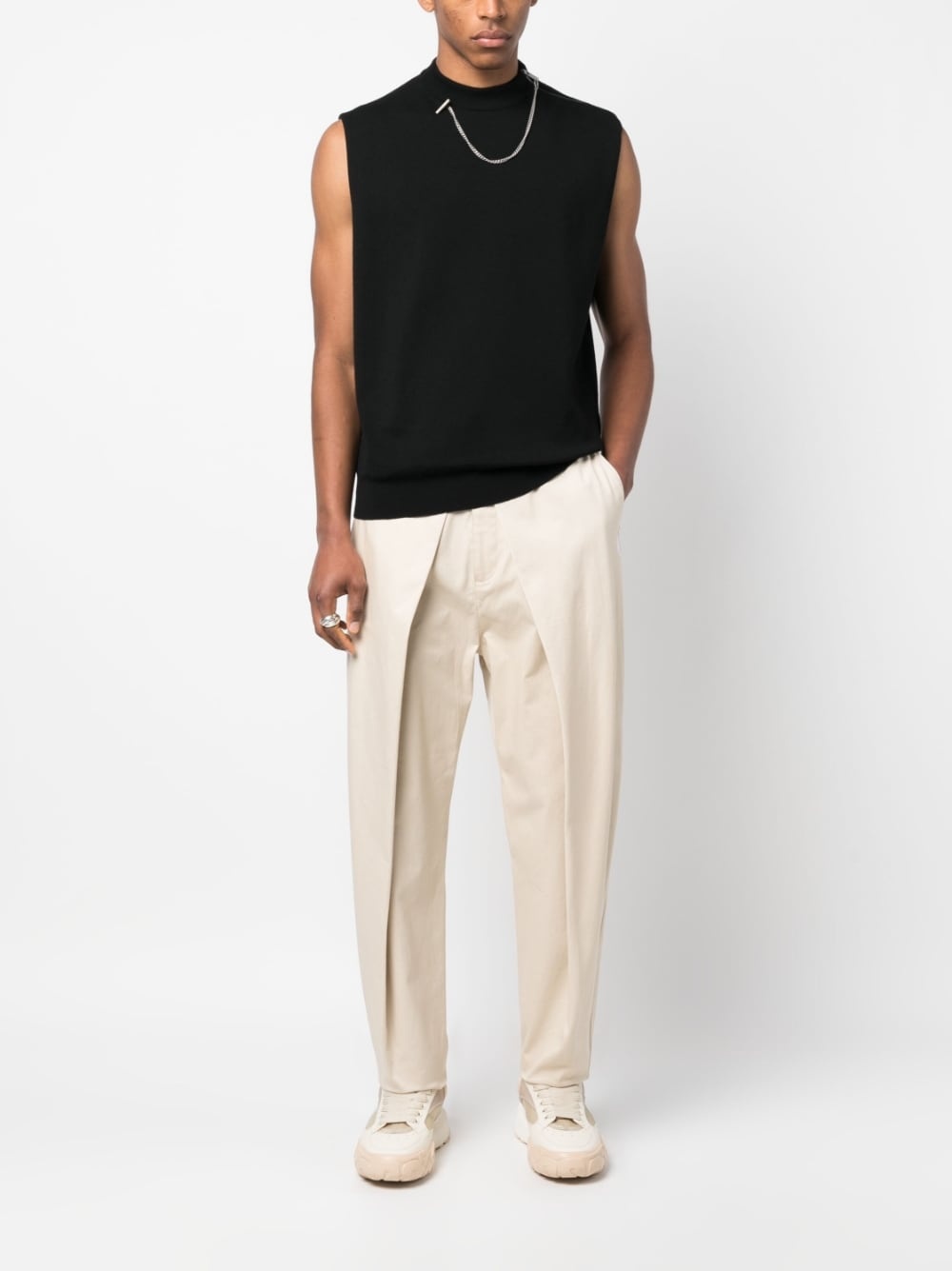 layered tapered trousers - 2