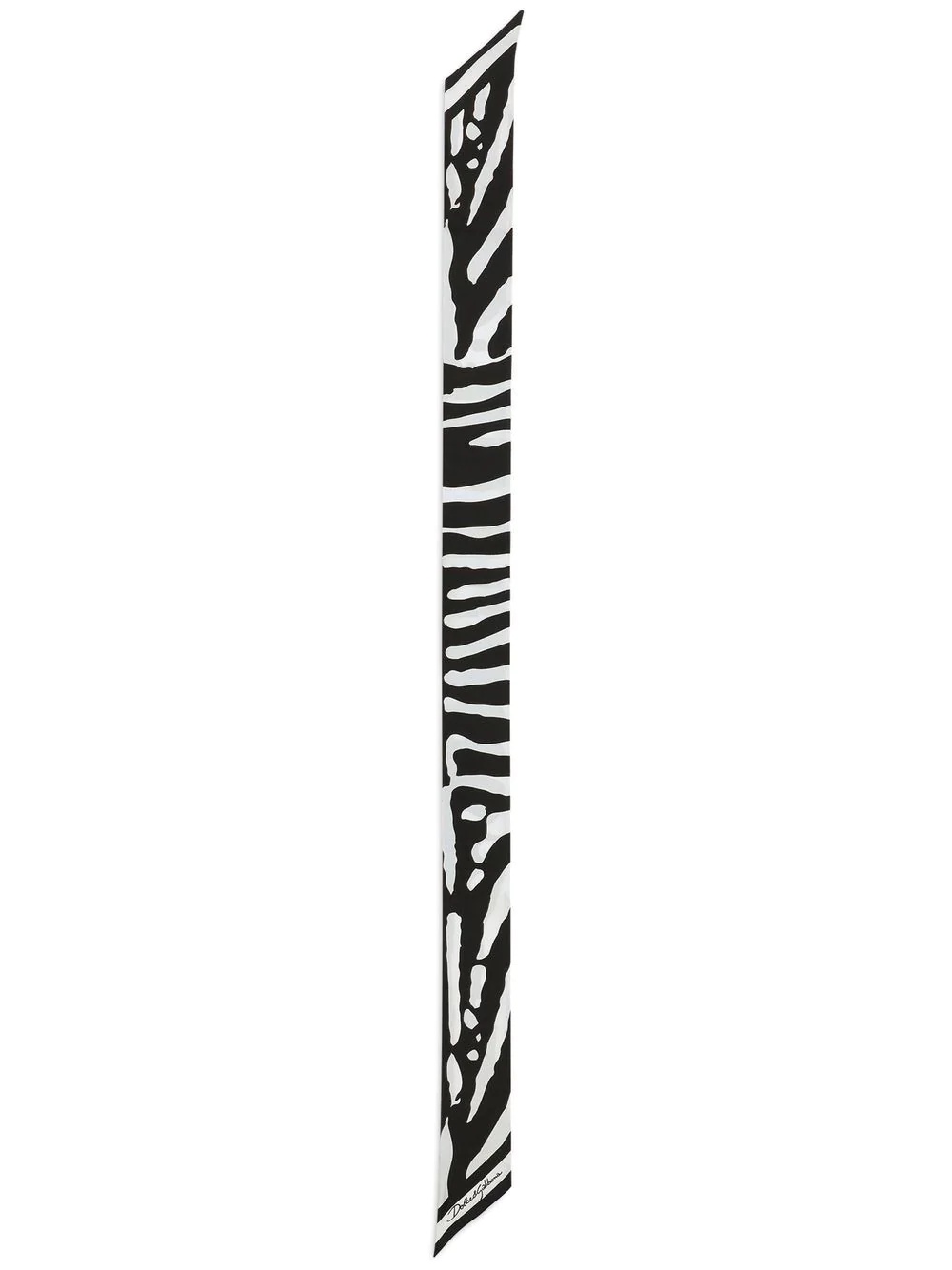 zebra-print twill scarf - 1